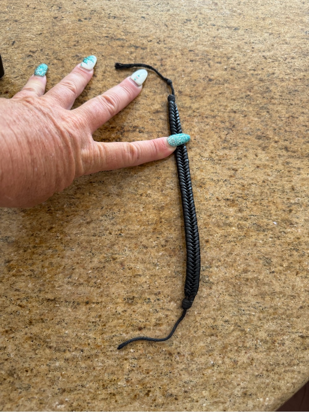 Black Braided Leather Bracelet
